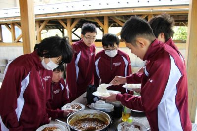 中学生宿泊研修 先輩から学べ