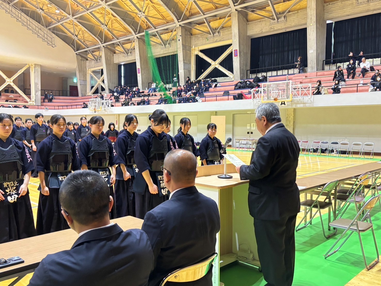 令和７年度　福井県高等学校剣道選手権大会女子団体において敦賀気比高等学校剣道部が３位に入賞しました。
