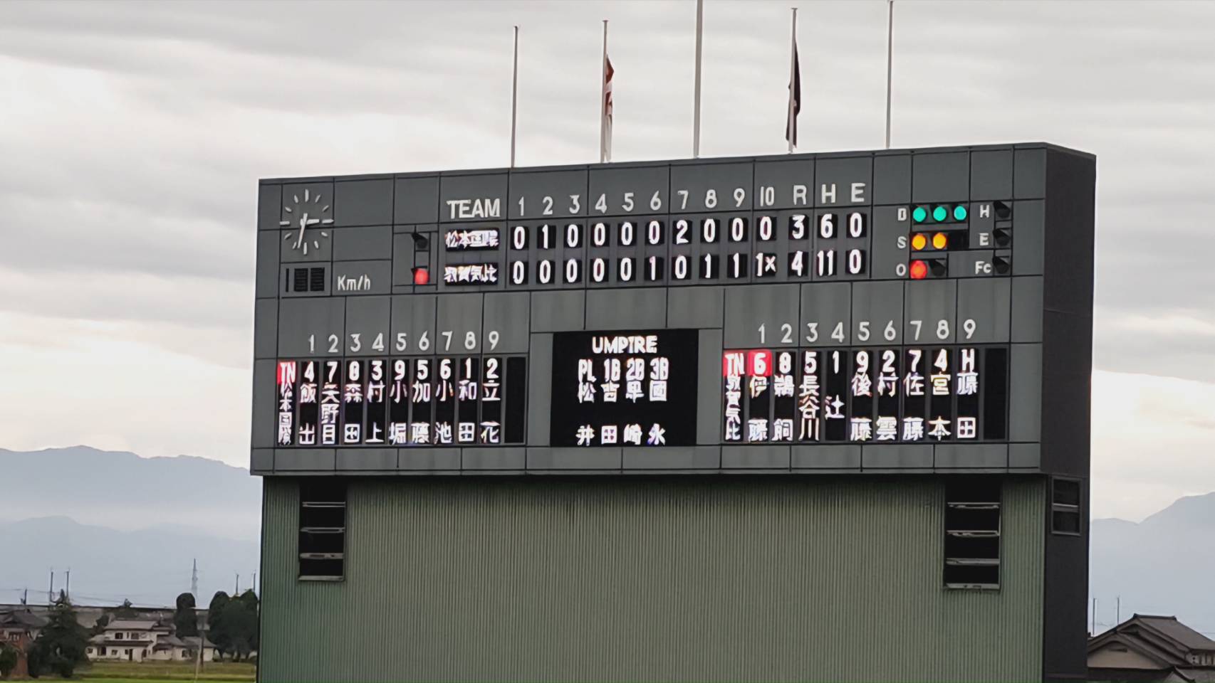 第１５３回北信越高校野球大会１回戦にて敦賀気比高校硬式野球部は長野代表松本国際高校に４－３、延長１０回サヨナラ勝ちでベスト８に進出しました。