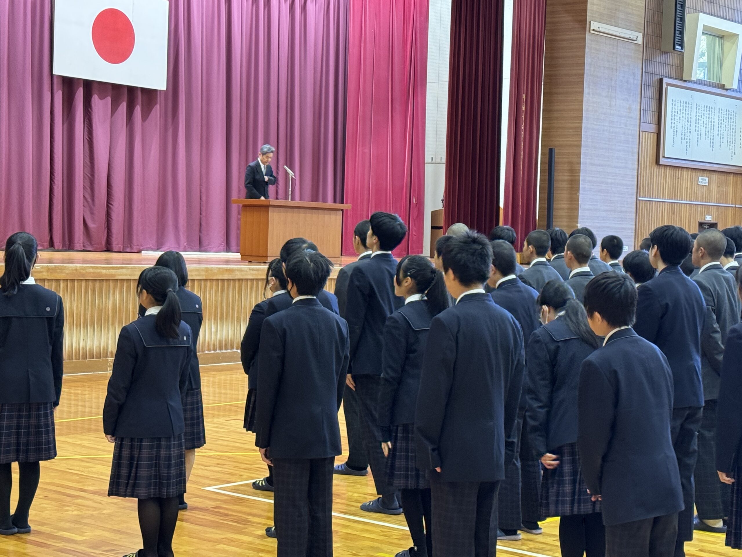 敦賀気比高校・同付属中学校 2学期終業式